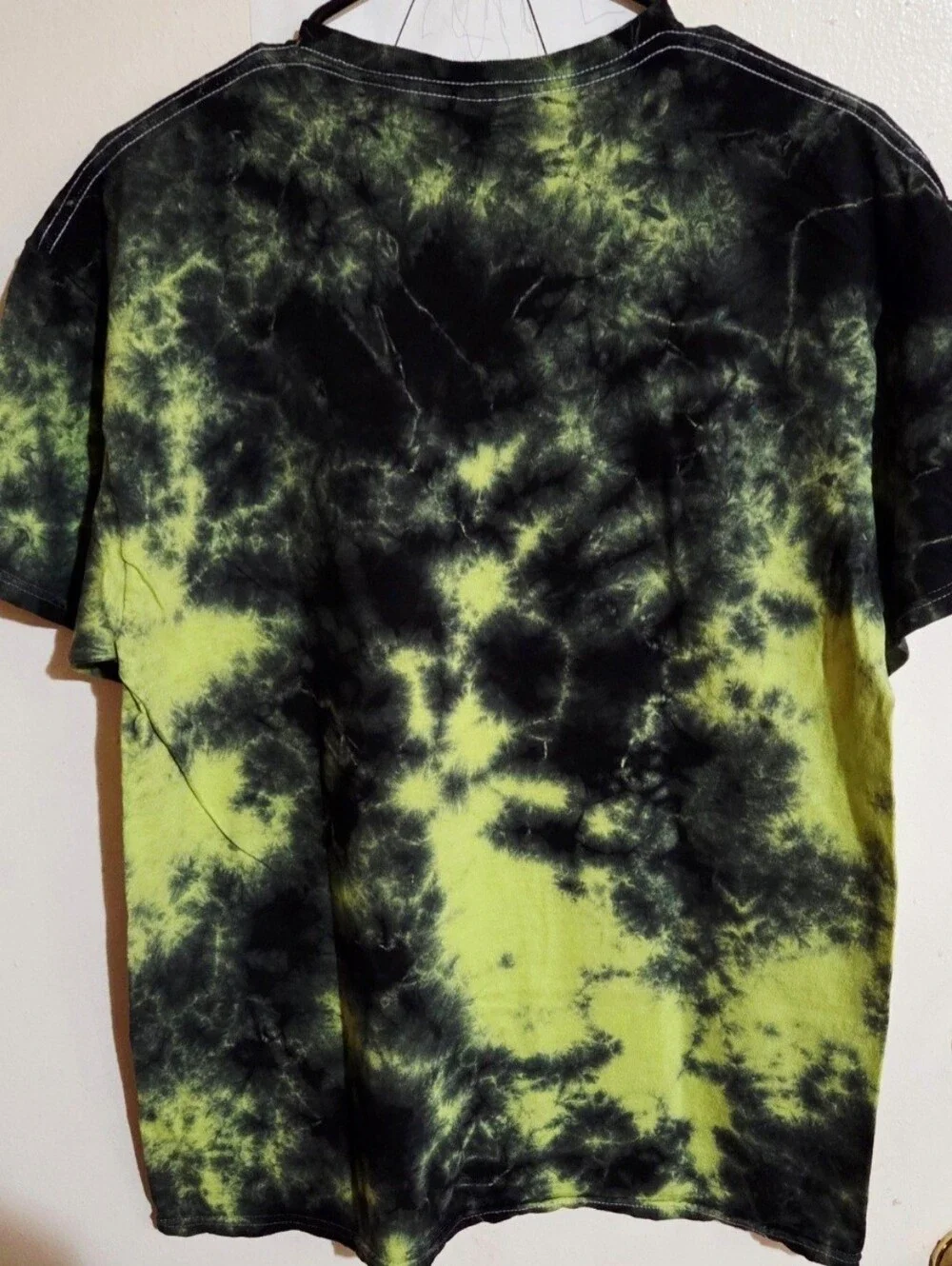 Sublime Black Neon Green Tie Dye Graphic Tee Size M NWOT